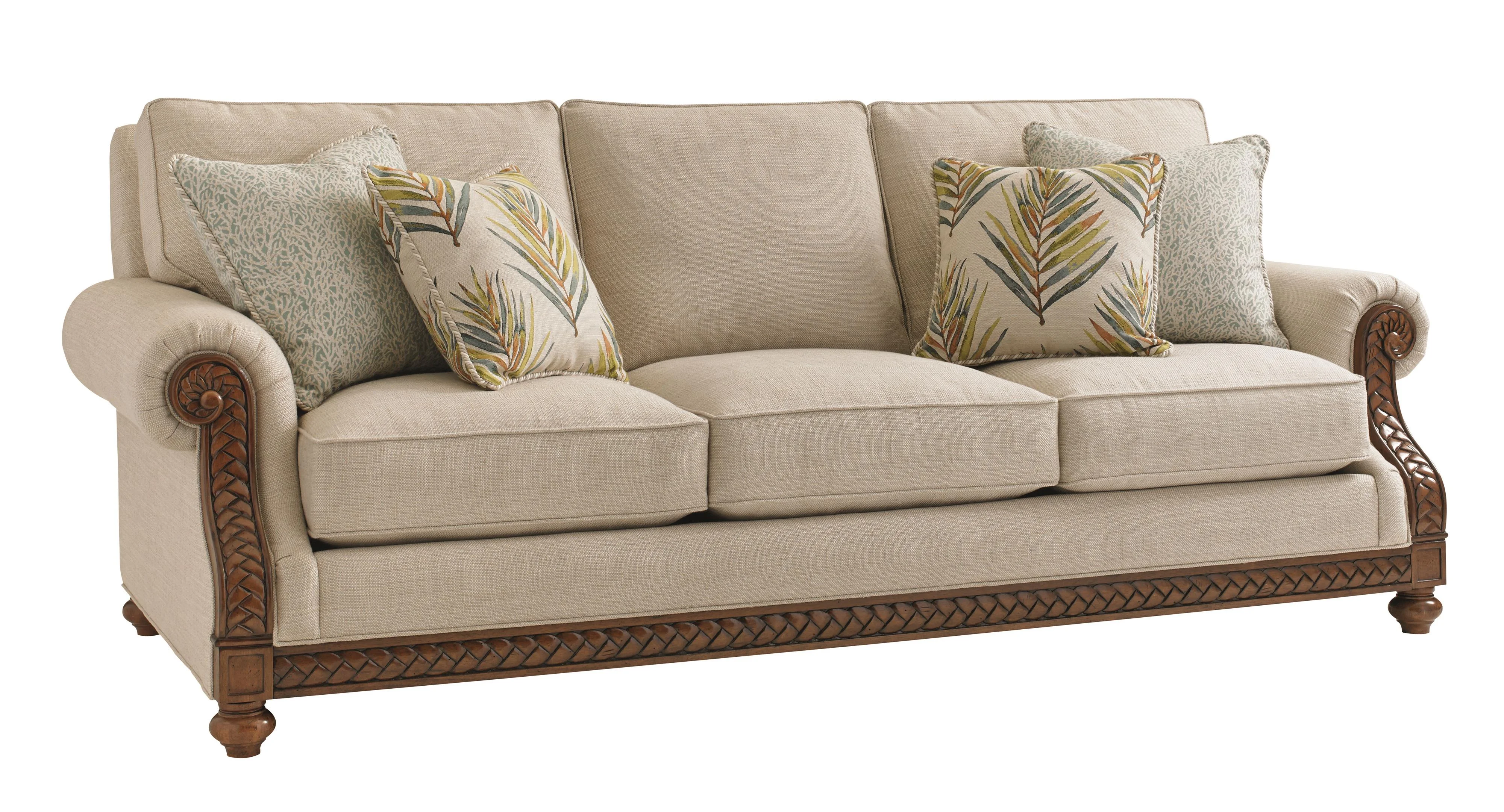 Tommy Bahama Home Bali Hai 101498132 Quickship Shoreline Sofa with Fern
